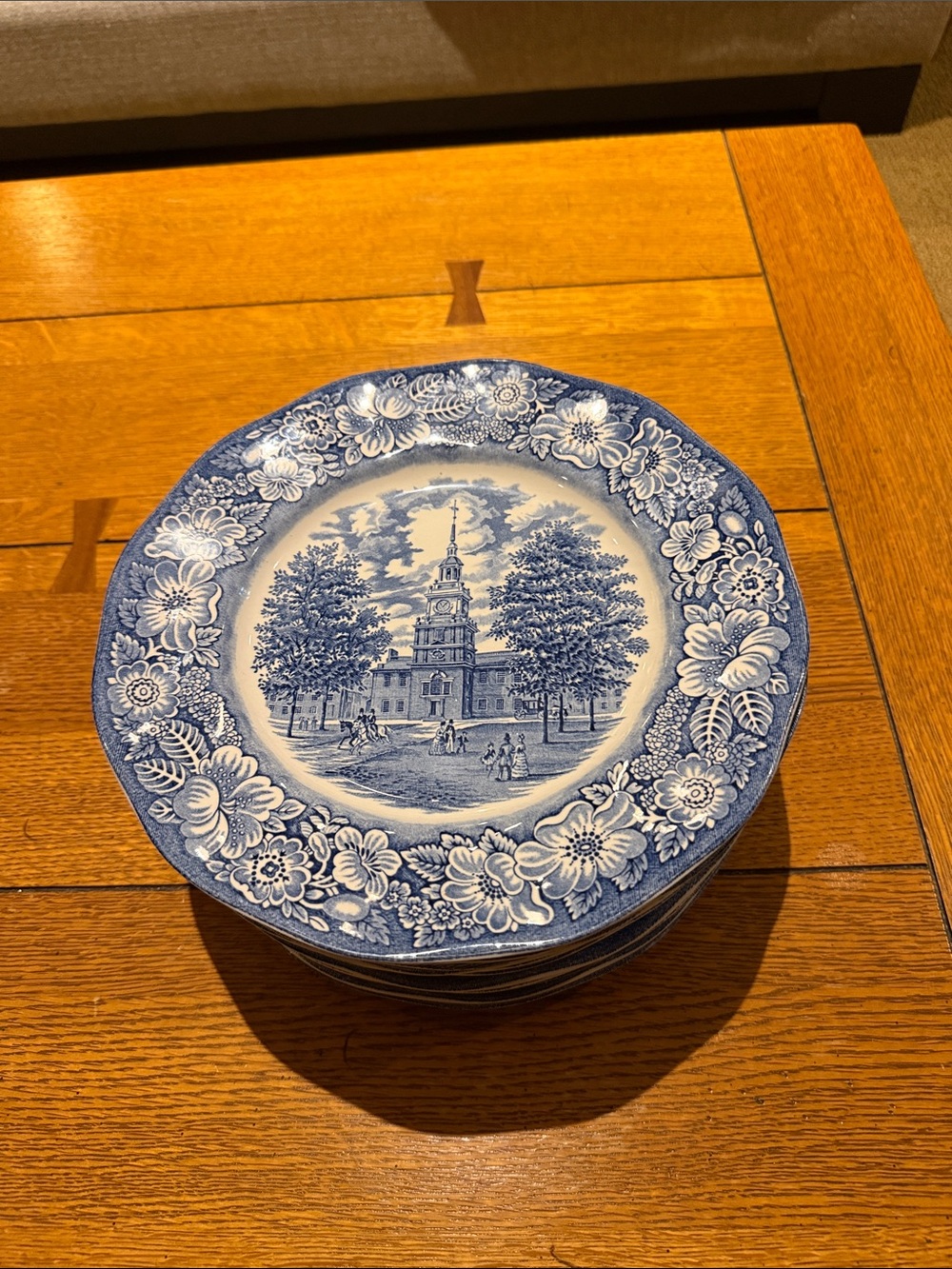 Liberty Blue staffordshire ironstone made in England